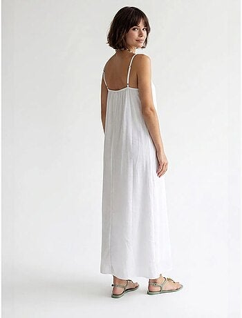 Robe longue sans manches coupe trapèze mixray