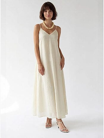 Robe longue sans manches coupe trapèze mixray