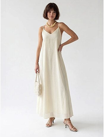 Robe longue sans manches coupe trapèze mixray