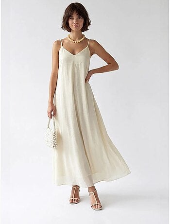 Robe longue sans manches coupe trapèze mixray