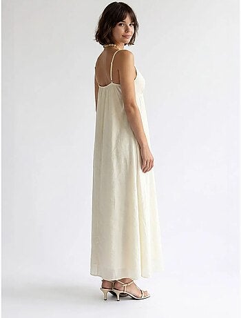 Robe longue sans manches coupe trapèze mixray