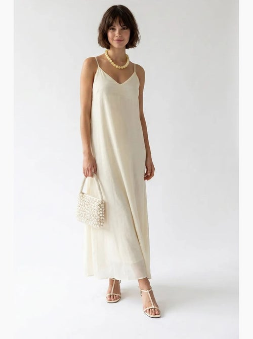 Robe longue sans manches coupe trapèze mixray - Kiabi Robe longue sans manches coupe trapèze mixray - Kiabi