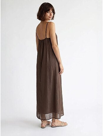 Robe longue sans manches coupe trapèze mixray