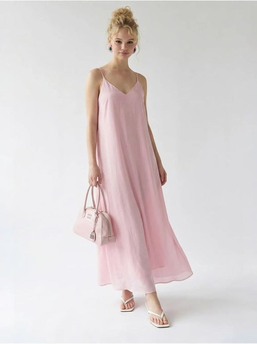 Robe longue sans manches coupe trapèze mixray - Kiabi Robe longue sans manches coupe trapèze mixray - Kiabi