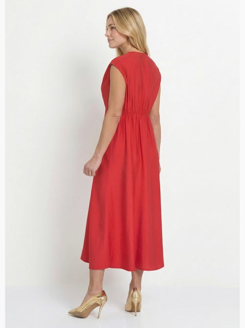 Robe longue sans manches décolleté cache-coeur - Afibel - Kiabi