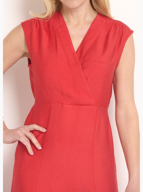 Robe longue sans manches décolleté cache-coeur - Afibel - Kiabi