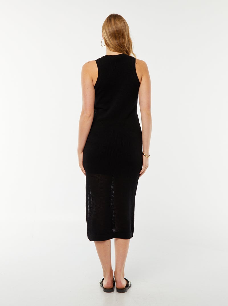 Robe longue sans manches NOIR - Kiabi
