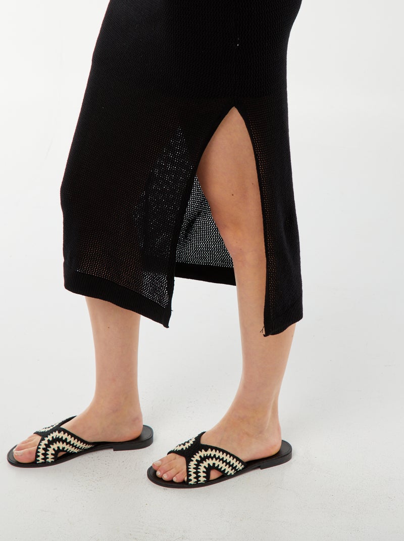 Robe longue sans manches NOIR - Kiabi