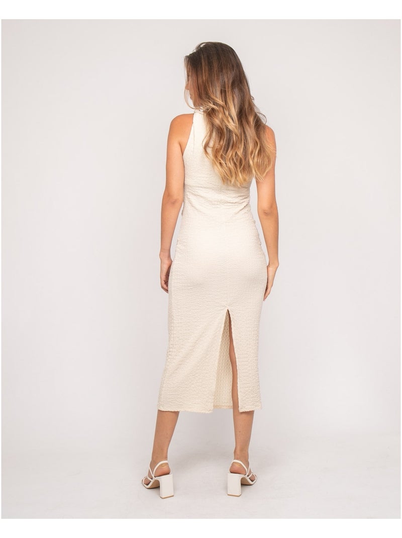 Robe longue sans manches texturée izak Ecru - Kiabi