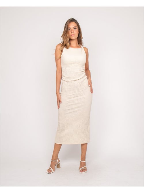 Robe longue sans manchhes texturée IZAK - Kiabi