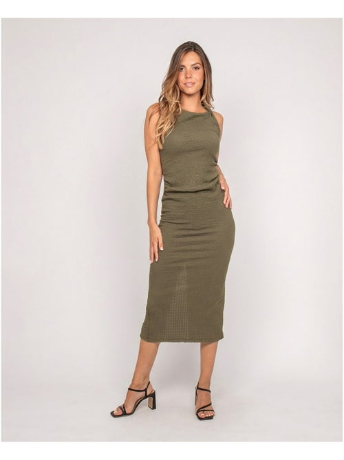 Robe longue sans manchhes texturée IZAK - Kiabi