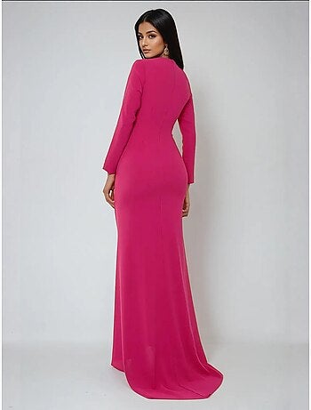 Robe longue sur mesure exclusive avec détails à volants