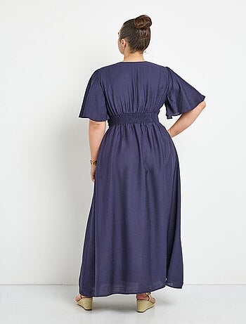 Robe longue taille empire, décolleté V