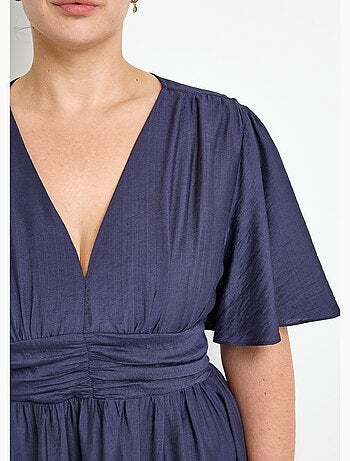 Robe longue taille empire, décolleté V