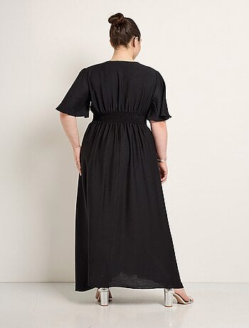 Robe longue taille empire, décolleté V