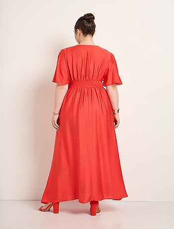 Robe longue taille empire, décolleté V