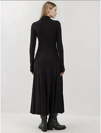 Robe longue texturée à demi-col roulé hiccup