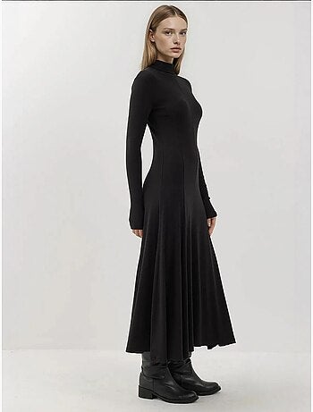 Robe longue texturée à demi-col roulé hiccup