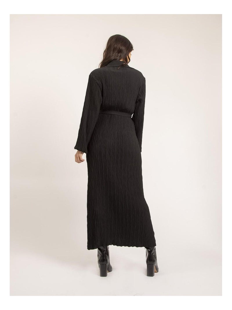 Robe longue texturée IROLISA Noir - Kiabi