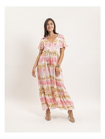 Robe longue tie and dye ITESSIA