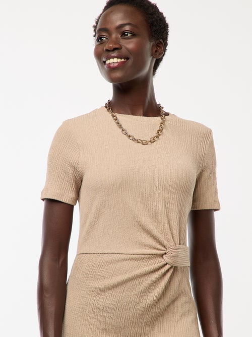 Robe longue twistée à la taille - Kiabi