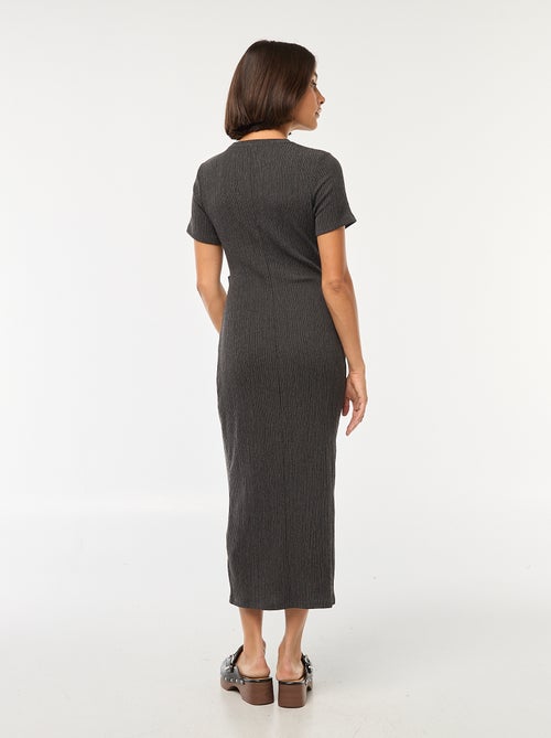 Robe longue twistée à la taille - Kiabi