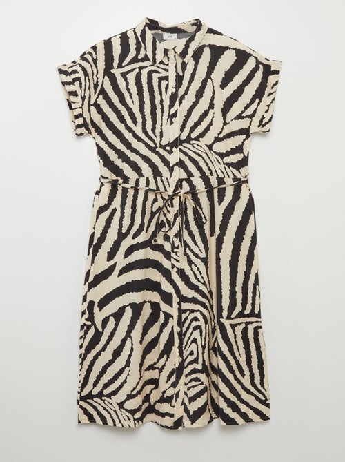 Robe longue type chemise 'JDY' - Kiabi