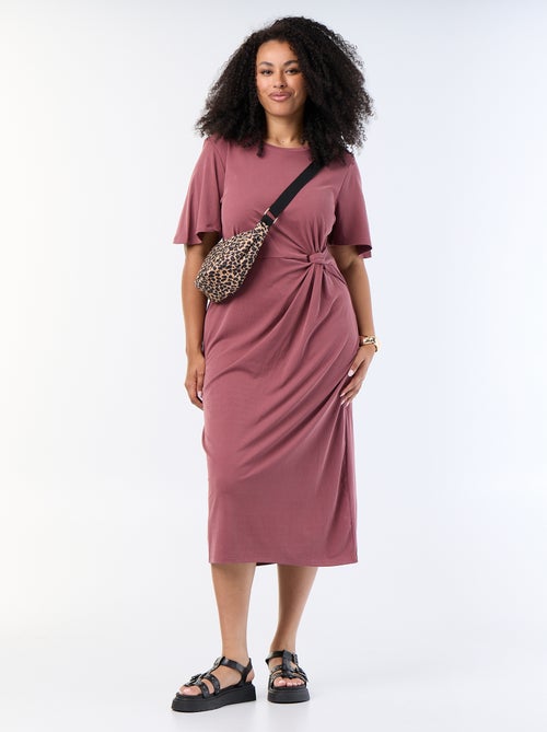 Robe longue unie avec nœud devant - Kiabi Robe longue unie avec nœud devant - Kiabi