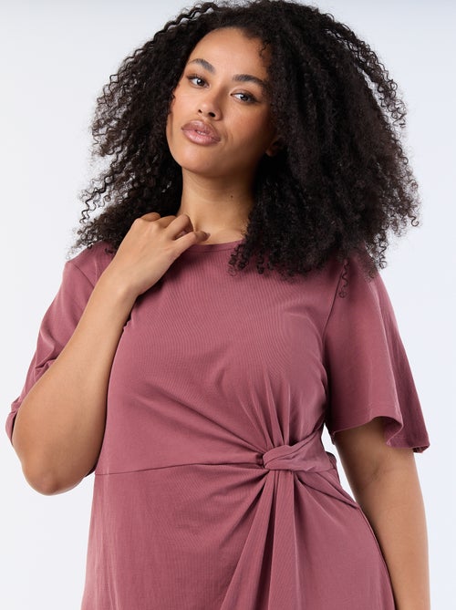 Robe longue unie avec nœud devant - Kiabi Robe longue unie avec nœud devant - Kiabi