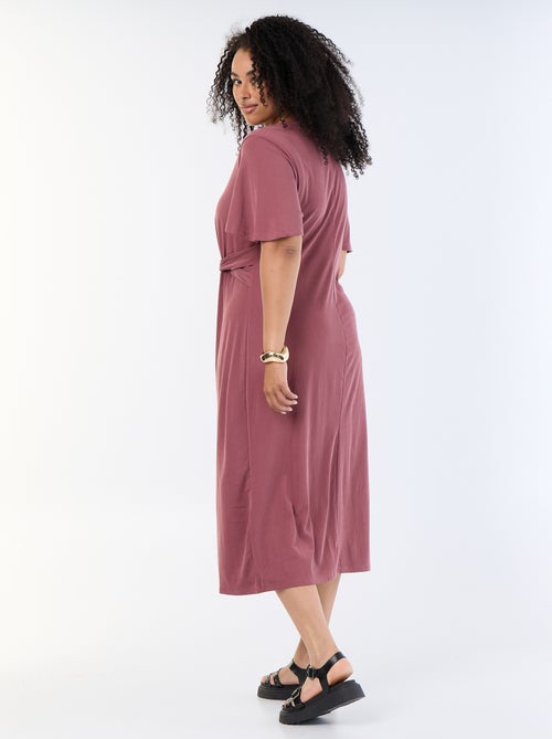 Robe longue unie avec nœud devant - Kiabi Robe longue unie avec nœud devant - Kiabi