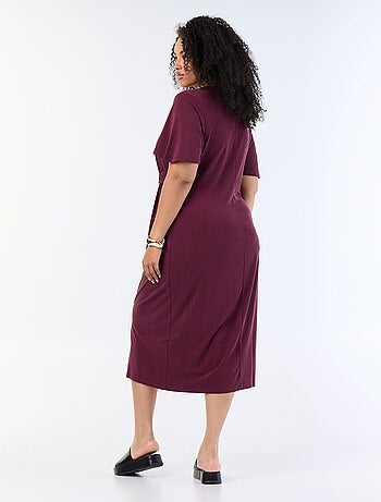 Robe longue unie avec nœud devant
