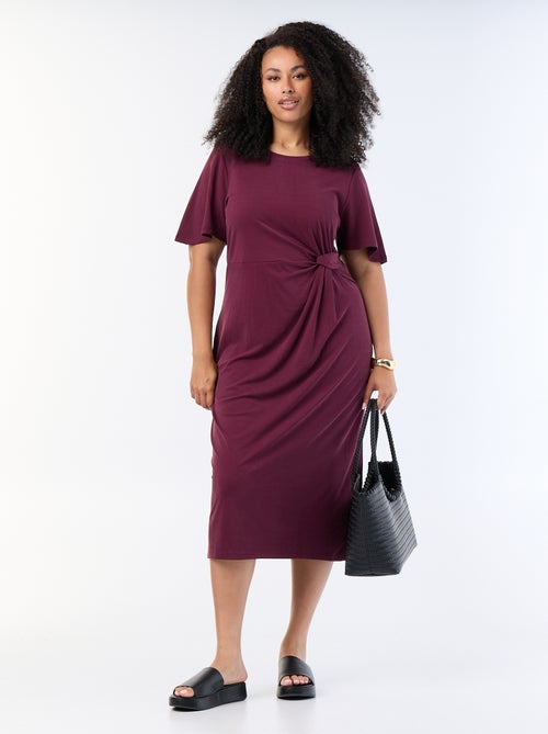 Robe longue unie avec nœud devant - Kiabi Robe longue unie avec nœud devant - Kiabi