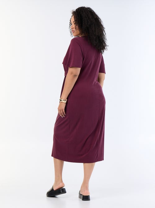 Robe longue unie avec nœud devant - Kiabi Robe longue unie avec nœud devant - Kiabi