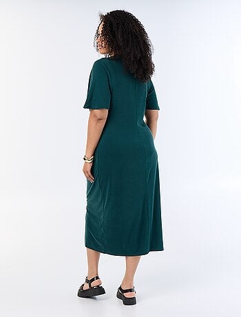 Robe longue unie avec nœud devant