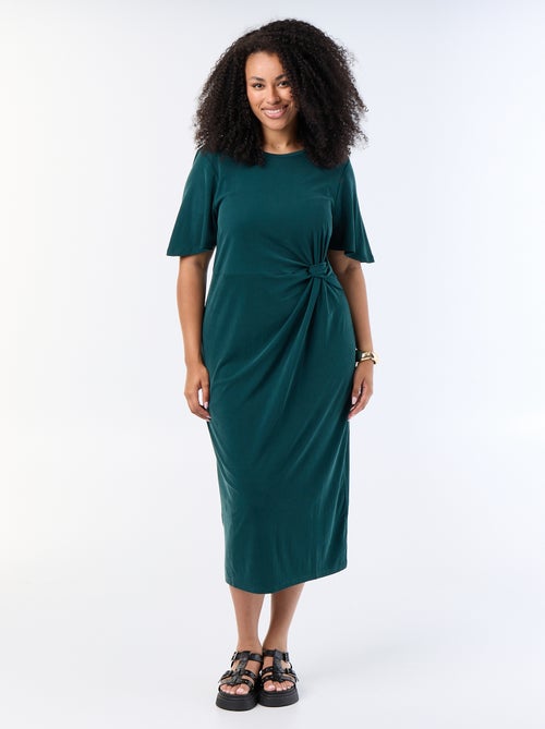 Robe longue unie avec nœud devant - Kiabi Robe longue unie avec nœud devant - Kiabi