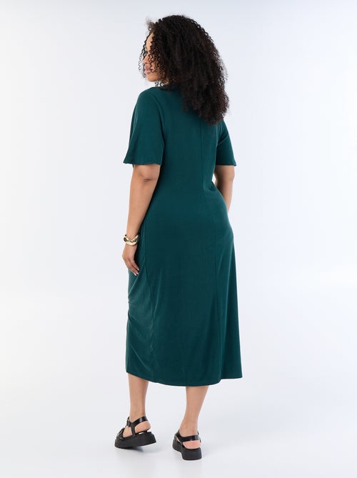 Robe longue unie avec nœud devant - Kiabi Robe longue unie avec nœud devant - Kiabi