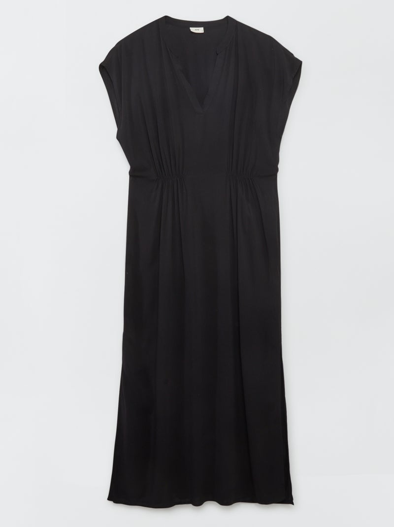 Robe longue unie 'JDY' noir - Kiabi