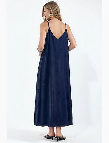Robe longue unie style nuisette femme busem