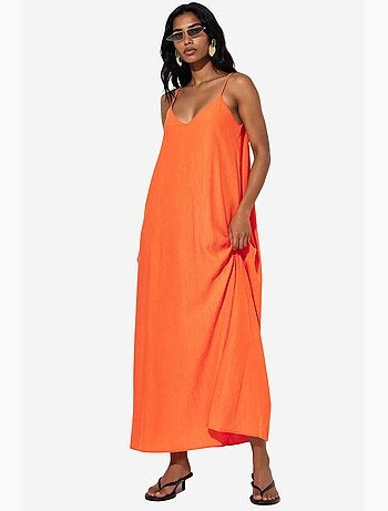 Robe longue unie style nuisette femme busem