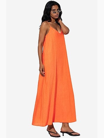 Robe longue unie style nuisette femme busem