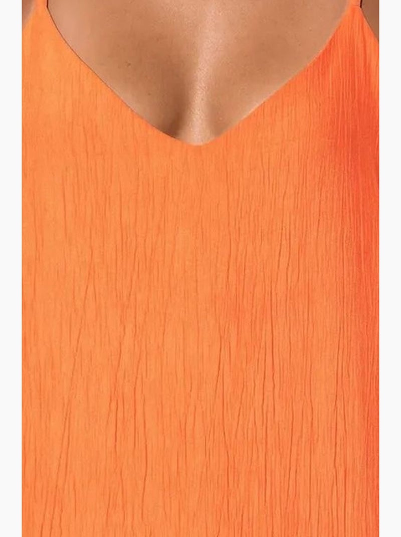 Robe longue unie style nuisette femme busem Orange - Kiabi