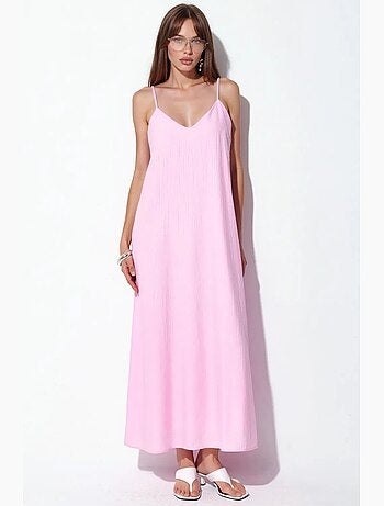Robe longue unie style nuisette femme busem
