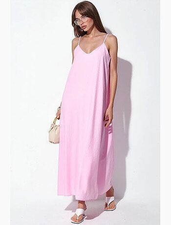 Robe longue unie style nuisette femme busem