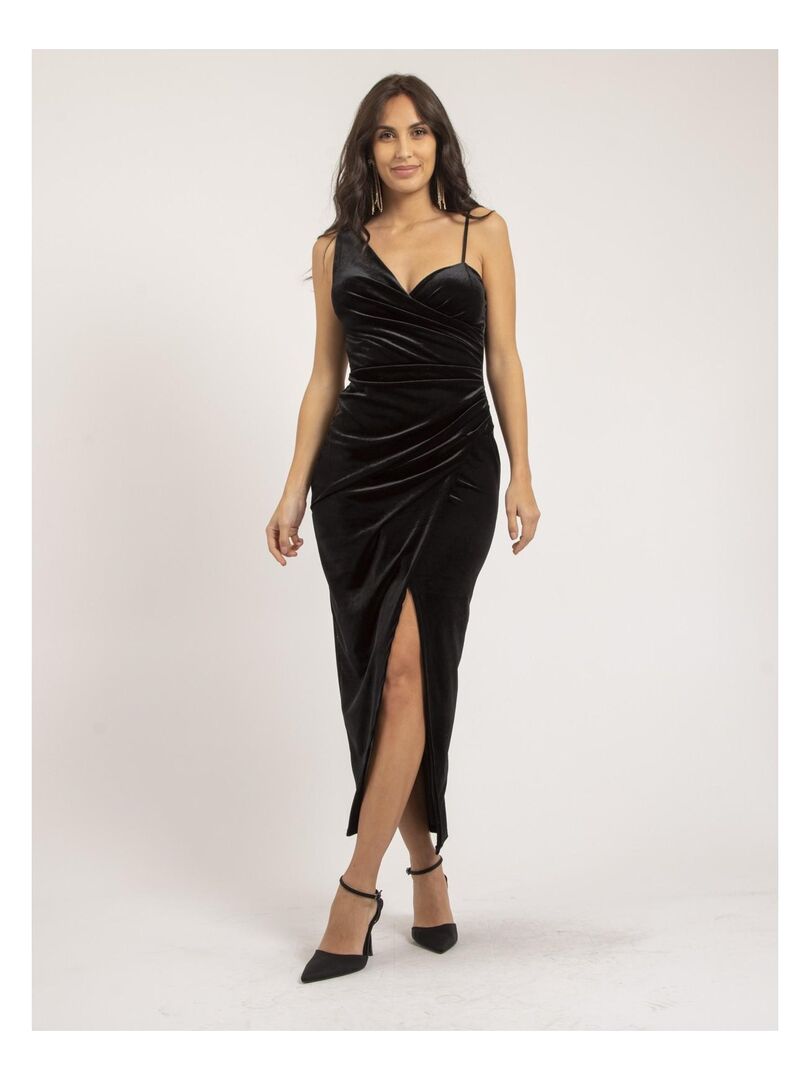 Robe Longue Velours INAKIA - Noir - Kiabi - 41.24€