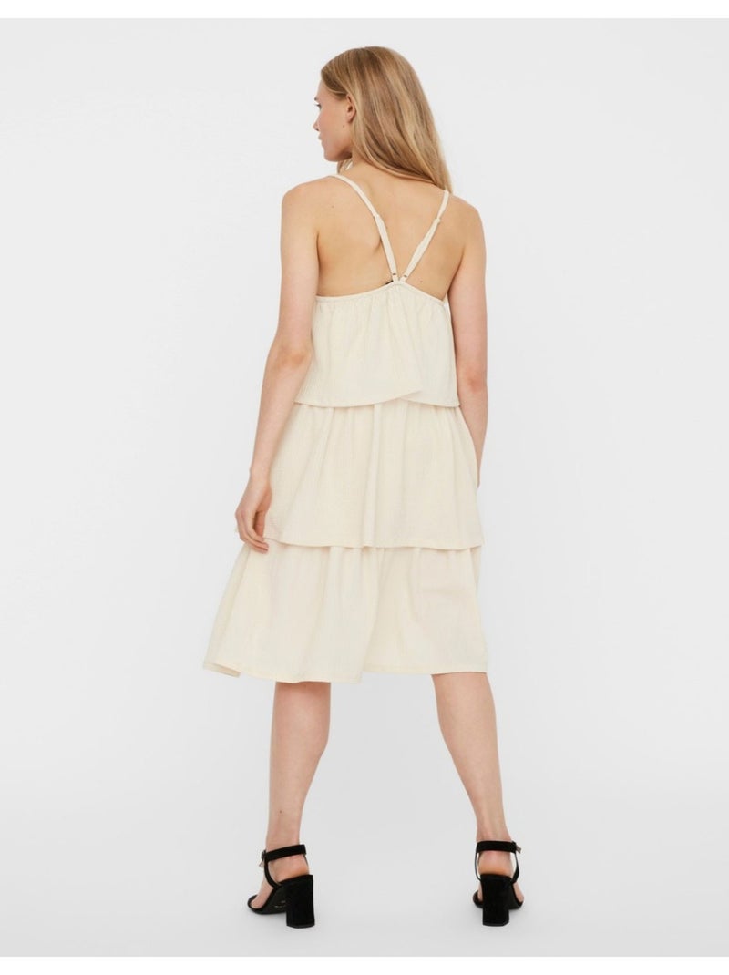 Robe longue Vero Moda Blanc - Kiabi