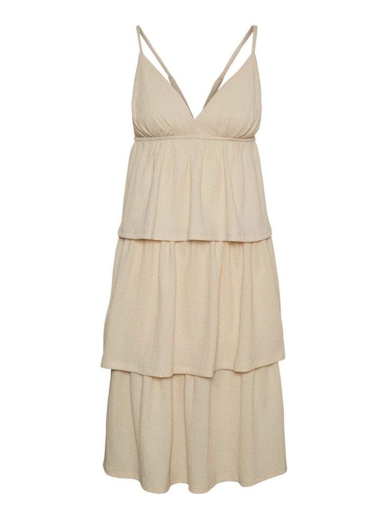 Robe longue Vero Moda Blanc - Kiabi