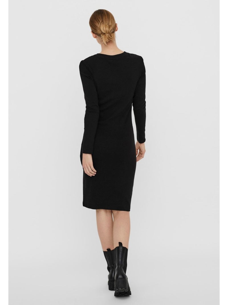 Robe Vero Moda Noire, Manches Mi-longues, Légèrement Cintrée, Taille M (occasion)
