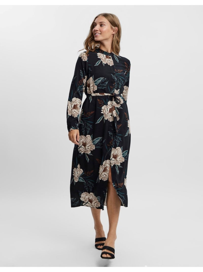 Robe longue Vero Moda Noir Noir - Kiabi