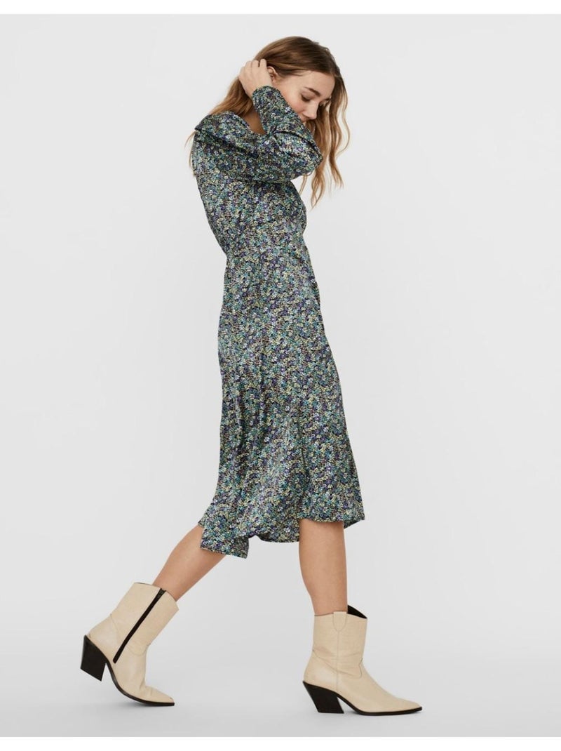 Robe longue Vero Moda Vert - Kiabi