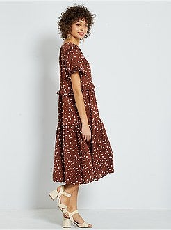 Robe longue volantée - Kiabi